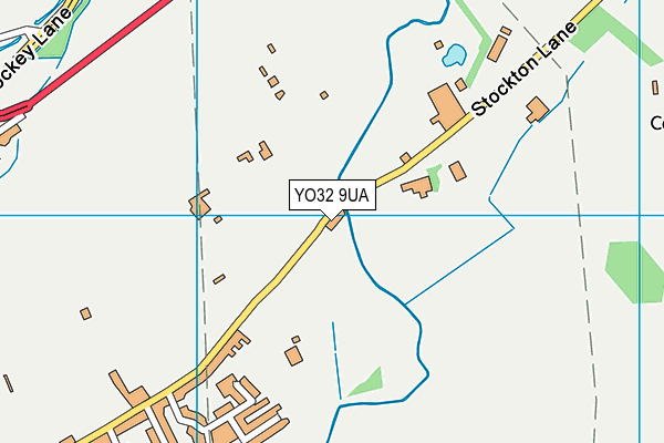 YO32 9UA map - OS VectorMap District (Ordnance Survey)