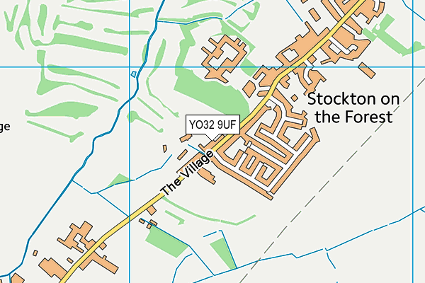 YO32 9UF map - OS VectorMap District (Ordnance Survey)