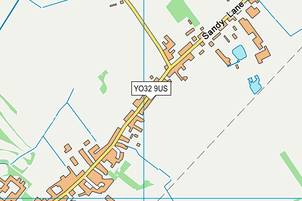 YO32 9US map - OS VectorMap District (Ordnance Survey)