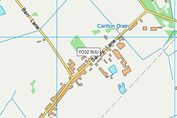 YO32 9UU map - OS VectorMap District (Ordnance Survey)