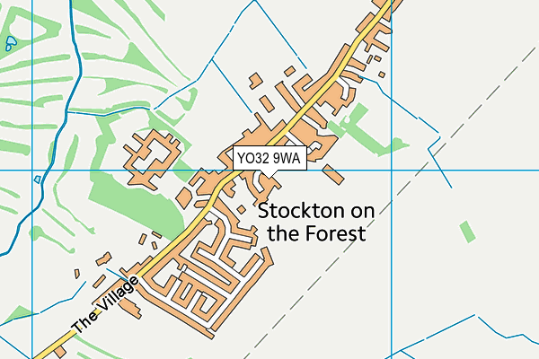YO32 9WA map - OS VectorMap District (Ordnance Survey)