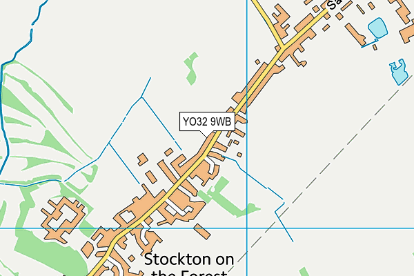 YO32 9WB map - OS VectorMap District (Ordnance Survey)