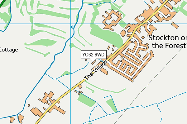 YO32 9WD map - OS VectorMap District (Ordnance Survey)