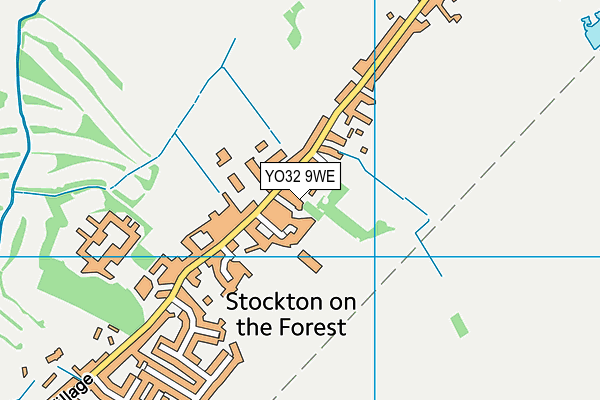 YO32 9WE map - OS VectorMap District (Ordnance Survey)