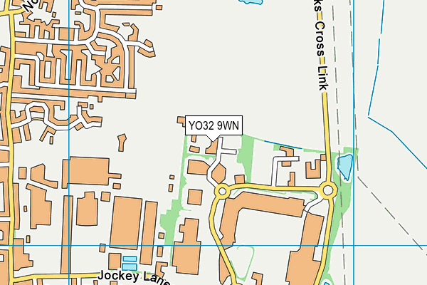 YO32 9WN map - OS VectorMap District (Ordnance Survey)
