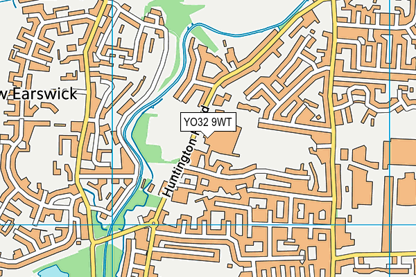 YO32 9WT map - OS VectorMap District (Ordnance Survey)