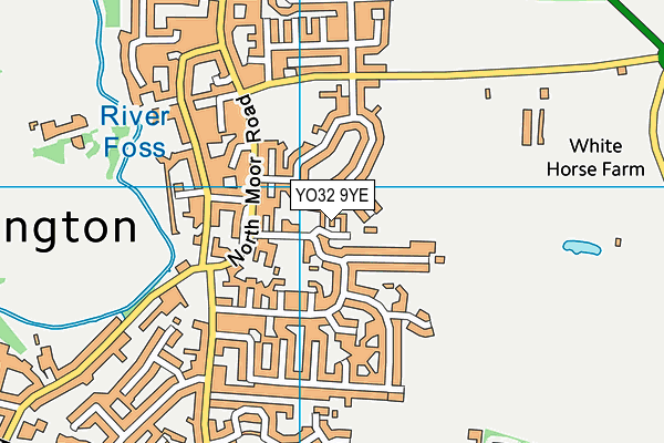 YO32 9YE map - OS VectorMap District (Ordnance Survey)