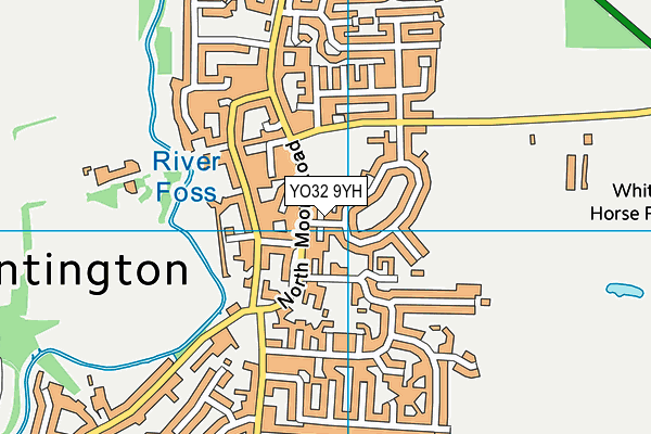 YO32 9YH map - OS VectorMap District (Ordnance Survey)