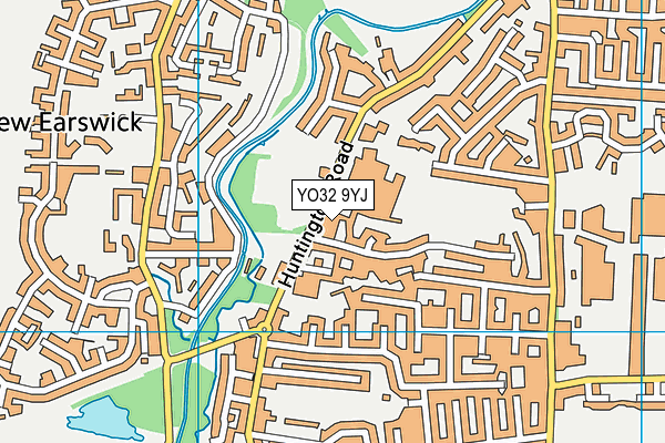YO32 9YJ map - OS VectorMap District (Ordnance Survey)
