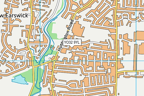 YO32 9YL map - OS VectorMap District (Ordnance Survey)