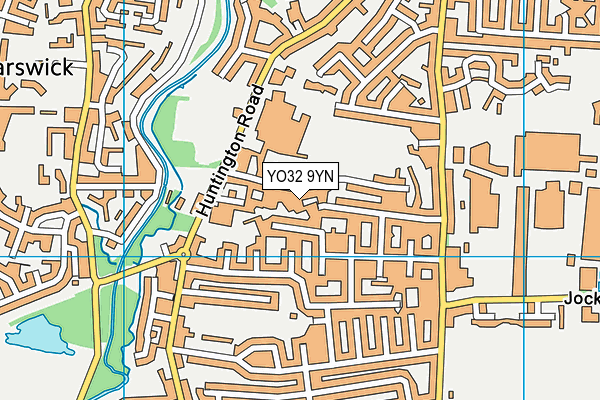 YO32 9YN map - OS VectorMap District (Ordnance Survey)