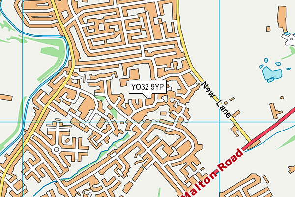 YO32 9YP map - OS VectorMap District (Ordnance Survey)