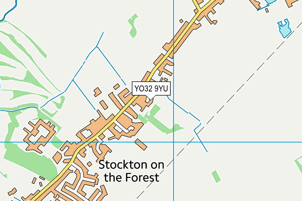 YO32 9YU map - OS VectorMap District (Ordnance Survey)