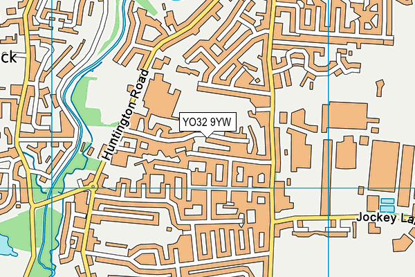 YO32 9YW map - OS VectorMap District (Ordnance Survey)