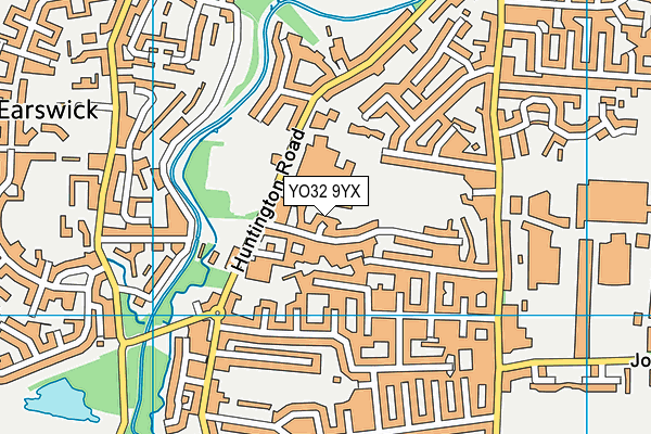 YO32 9YX map - OS VectorMap District (Ordnance Survey)