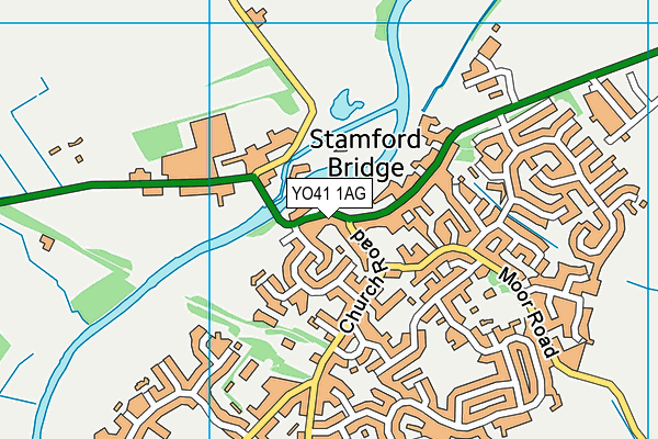 YO41 1AG map - OS VectorMap District (Ordnance Survey)