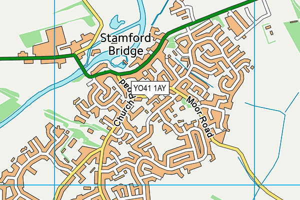YO41 1AY map - OS VectorMap District (Ordnance Survey)