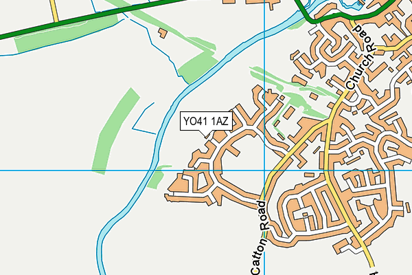 YO41 1AZ map - OS VectorMap District (Ordnance Survey)