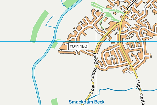 YO41 1BD map - OS VectorMap District (Ordnance Survey)