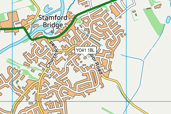 YO41 1BL map - OS VectorMap District (Ordnance Survey)