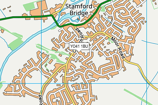 YO41 1BU map - OS VectorMap District (Ordnance Survey)