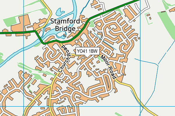 YO41 1BW map - OS VectorMap District (Ordnance Survey)