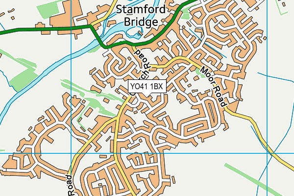 YO41 1BX map - OS VectorMap District (Ordnance Survey)