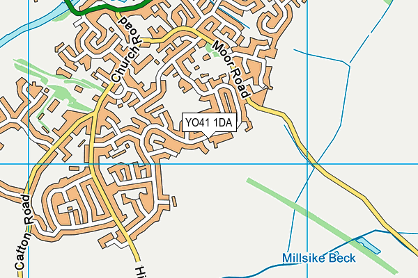 YO41 1DA map - OS VectorMap District (Ordnance Survey)