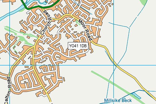 YO41 1DB map - OS VectorMap District (Ordnance Survey)