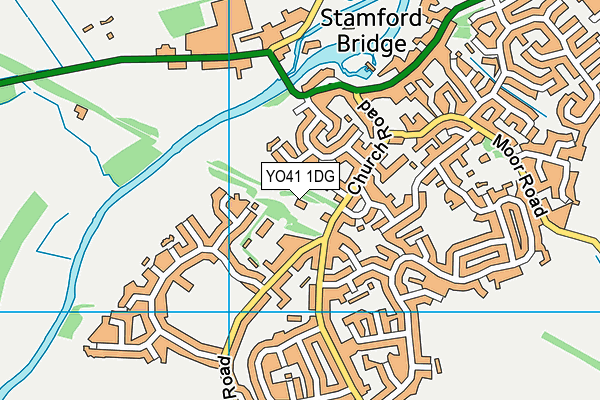 YO41 1DG map - OS VectorMap District (Ordnance Survey)