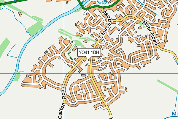 YO41 1DH map - OS VectorMap District (Ordnance Survey)