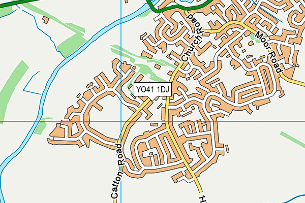 YO41 1DJ map - OS VectorMap District (Ordnance Survey)