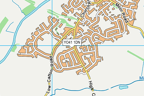 YO41 1DN map - OS VectorMap District (Ordnance Survey)