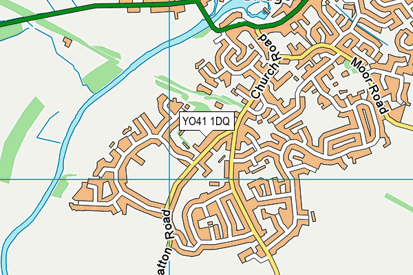 YO41 1DQ map - OS VectorMap District (Ordnance Survey)