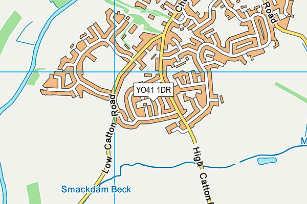 YO41 1DR map - OS VectorMap District (Ordnance Survey)