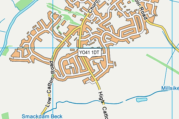 YO41 1DT map - OS VectorMap District (Ordnance Survey)