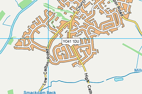 YO41 1DU map - OS VectorMap District (Ordnance Survey)