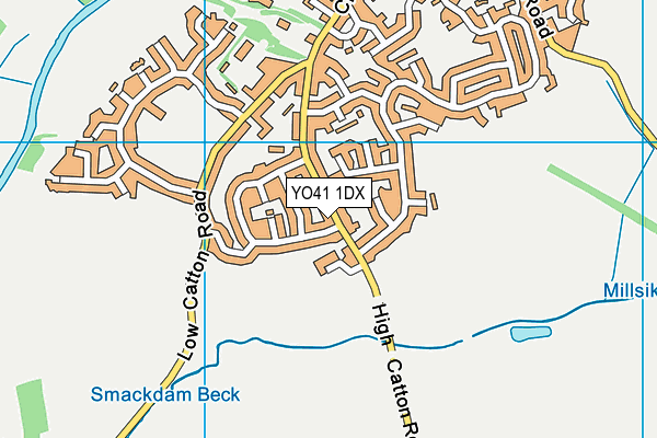 YO41 1DX map - OS VectorMap District (Ordnance Survey)