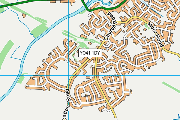 YO41 1DY map - OS VectorMap District (Ordnance Survey)