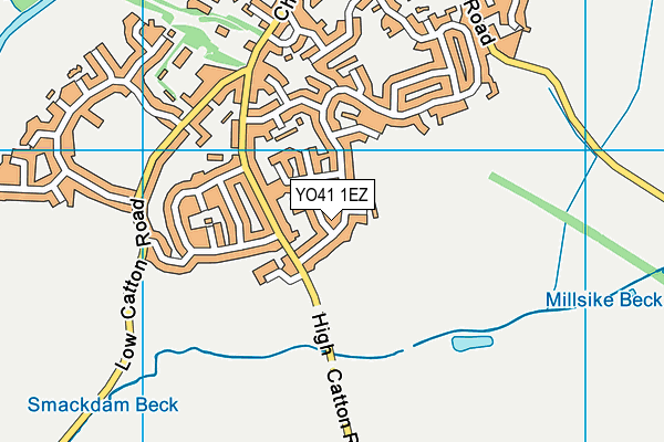 YO41 1EZ map - OS VectorMap District (Ordnance Survey)