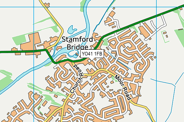 YO41 1FB map - OS VectorMap District (Ordnance Survey)