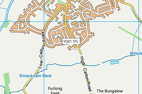 YO41 1FL map - OS VectorMap District (Ordnance Survey)