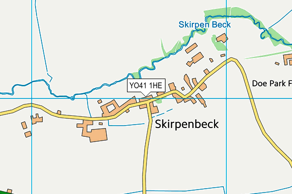 YO41 1HE map - OS VectorMap District (Ordnance Survey)
