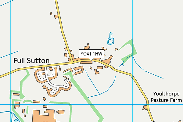 YO41 1HW map - OS VectorMap District (Ordnance Survey)