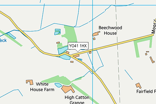 YO41 1HX map - OS VectorMap District (Ordnance Survey)