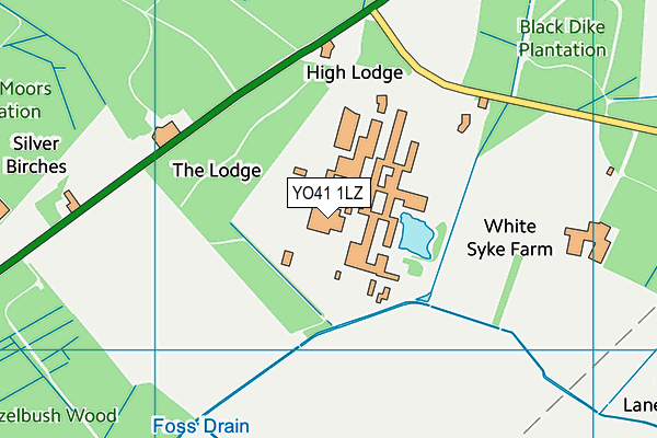 YO41 1LZ map - OS VectorMap District (Ordnance Survey)