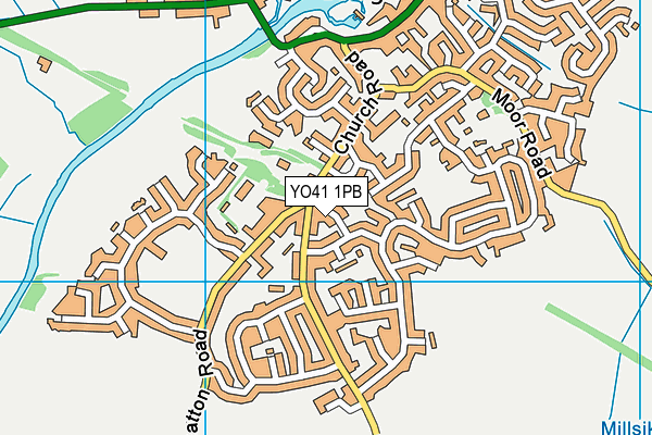 YO41 1PB map - OS VectorMap District (Ordnance Survey)