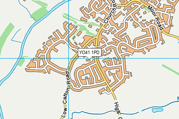 YO41 1PD map - OS VectorMap District (Ordnance Survey)