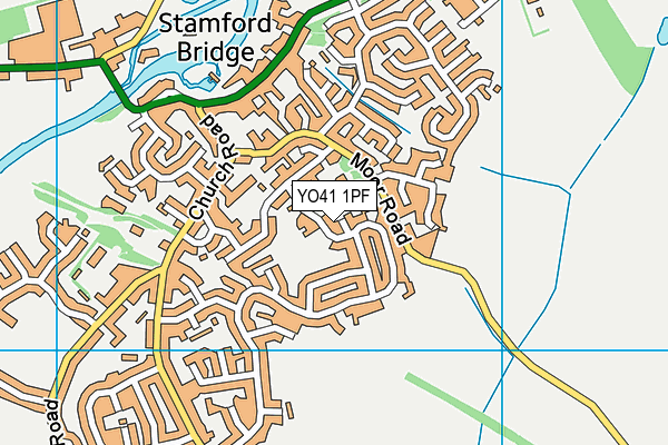 YO41 1PF map - OS VectorMap District (Ordnance Survey)