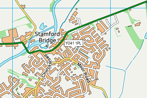 YO41 1PL map - OS VectorMap District (Ordnance Survey)